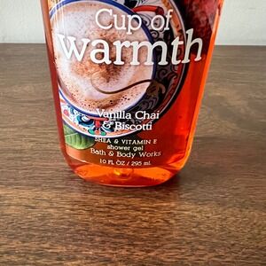 Bath & Body Works Cup of Warmth Shower Gel 10oz Vanilla Chai & Biscotti Vit E